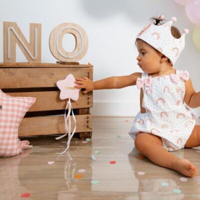 Pack cumpleaños peto arcoiris brilli