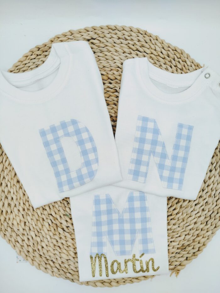 Camiseta número o inicial vichy - Imagen 2