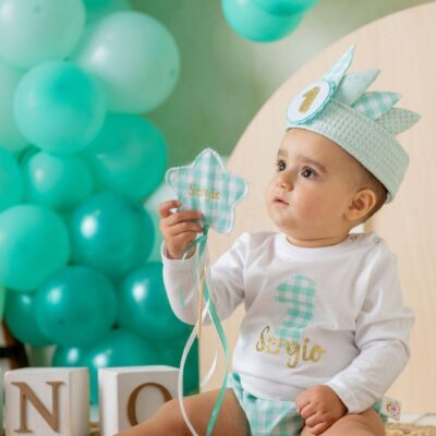 Pack cumpleaños Vichy (corona india)