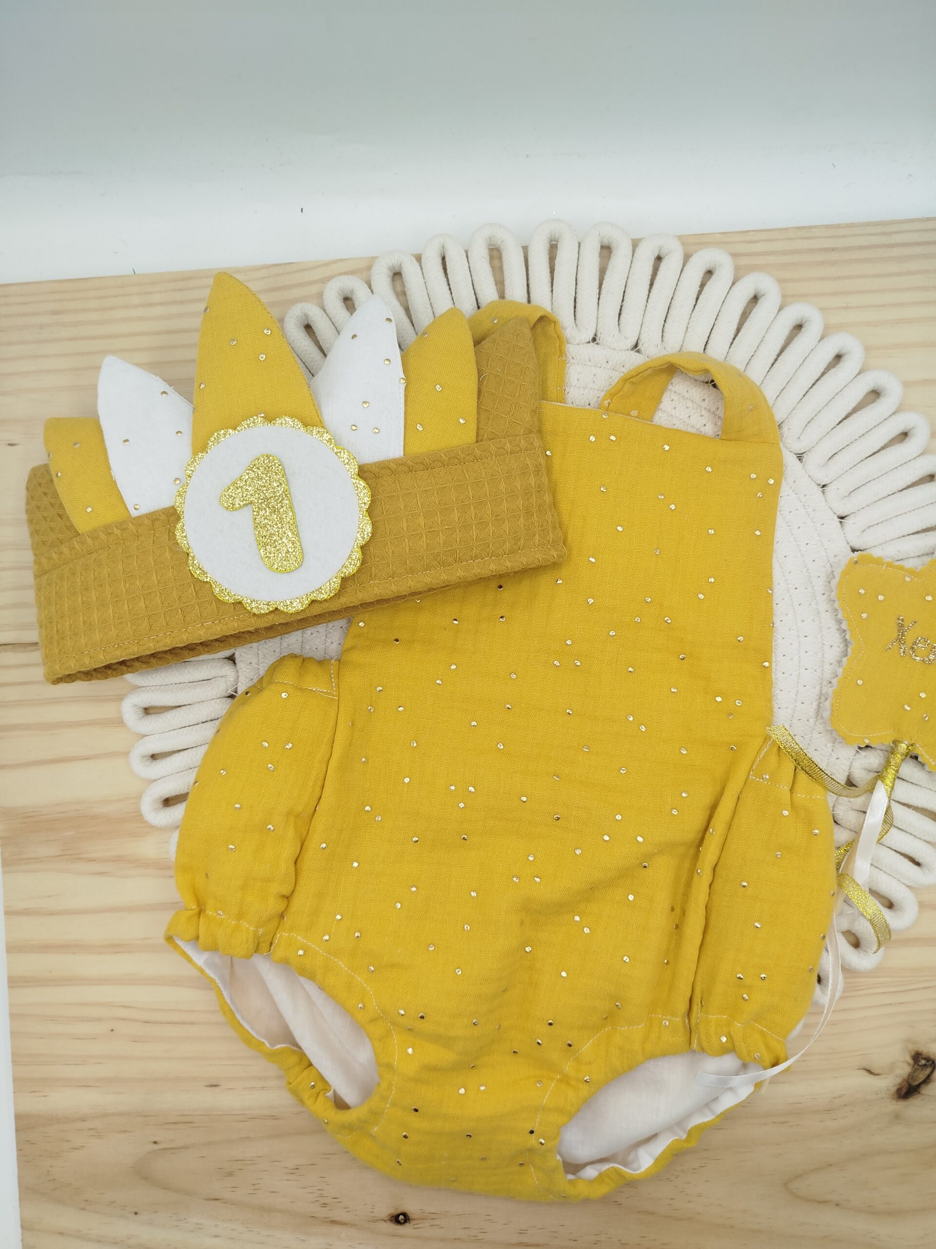 Pack cumpleaños peto doble gasa brilli (Corona India) - Imagen 4