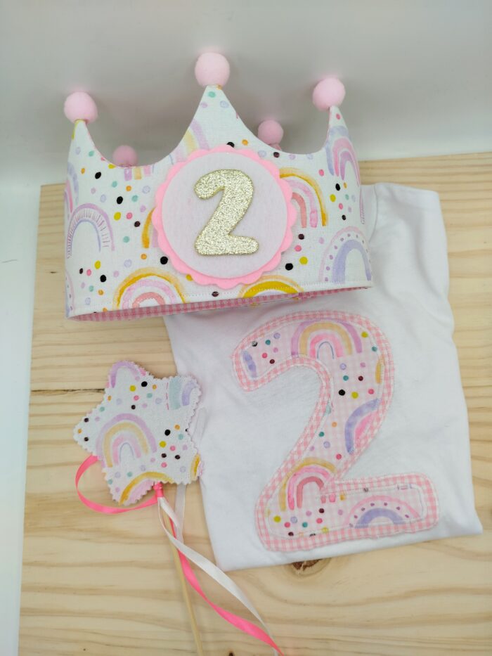 Pack cumpleaños ARCOIRIS ACUARELA - Imagen 3