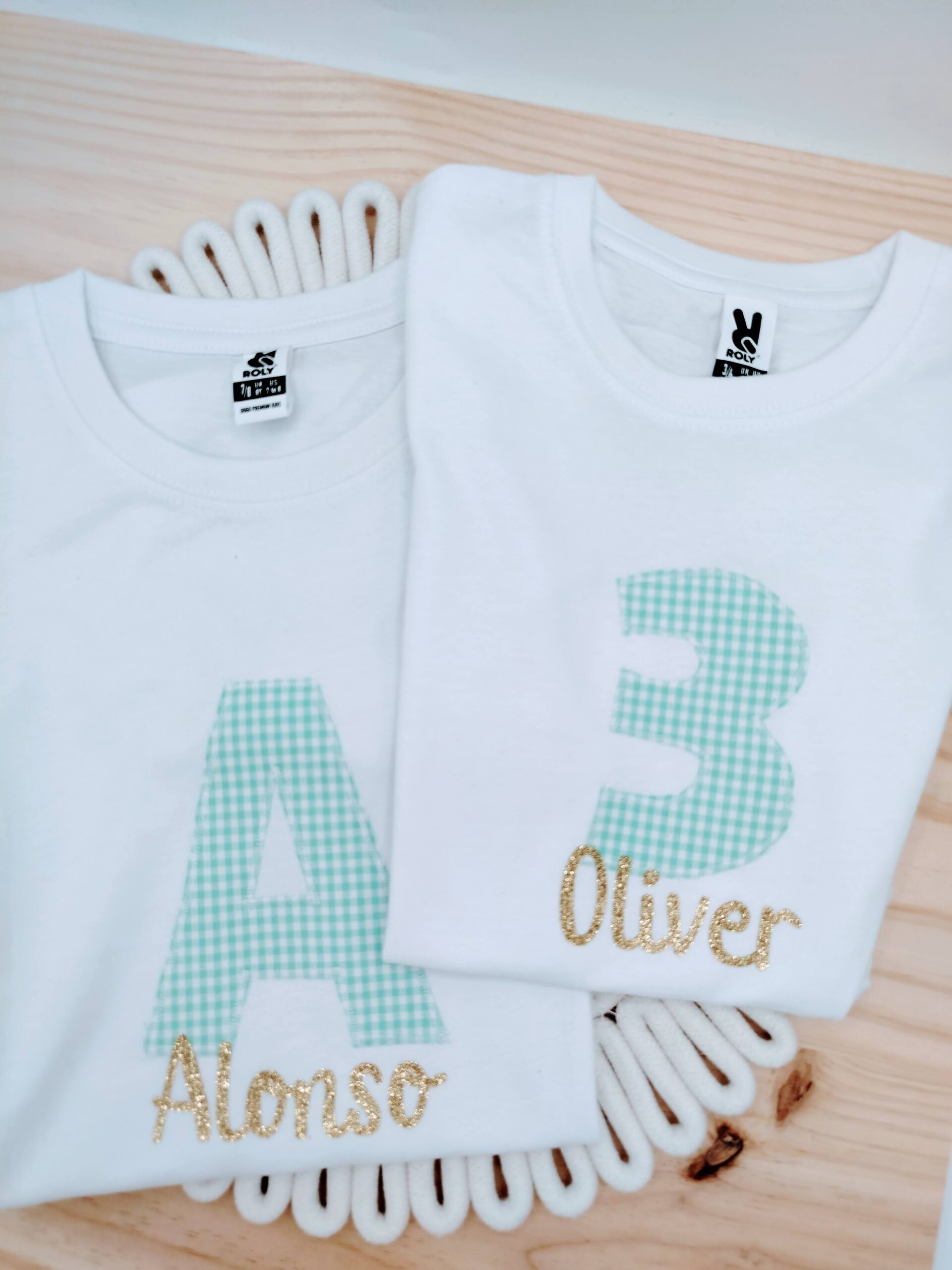 Camiseta número o inicial, vichy 0.3 mm - Imagen 4