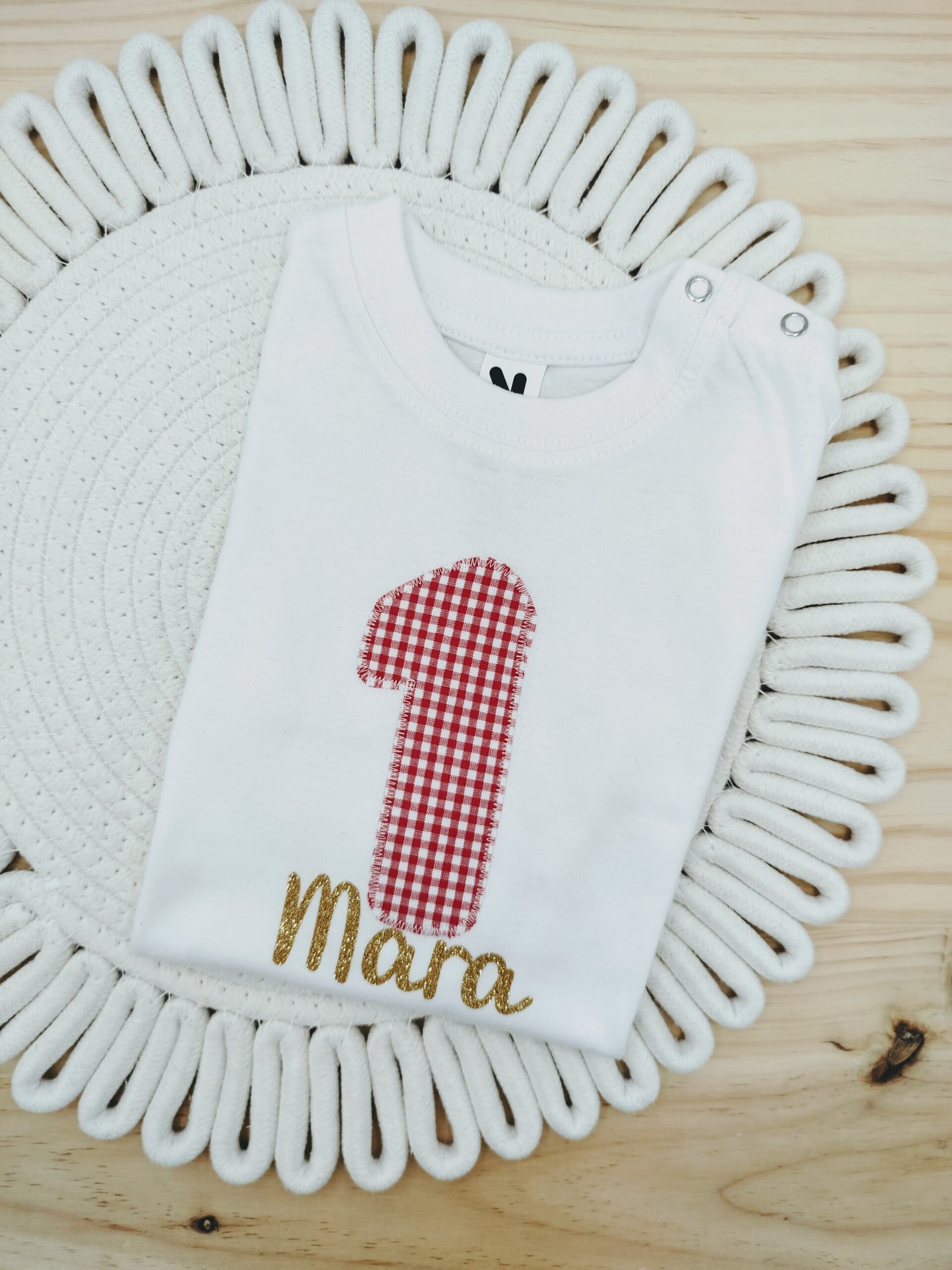 Camiseta número o inicial, vichy 0.3 mm - Imagen 2