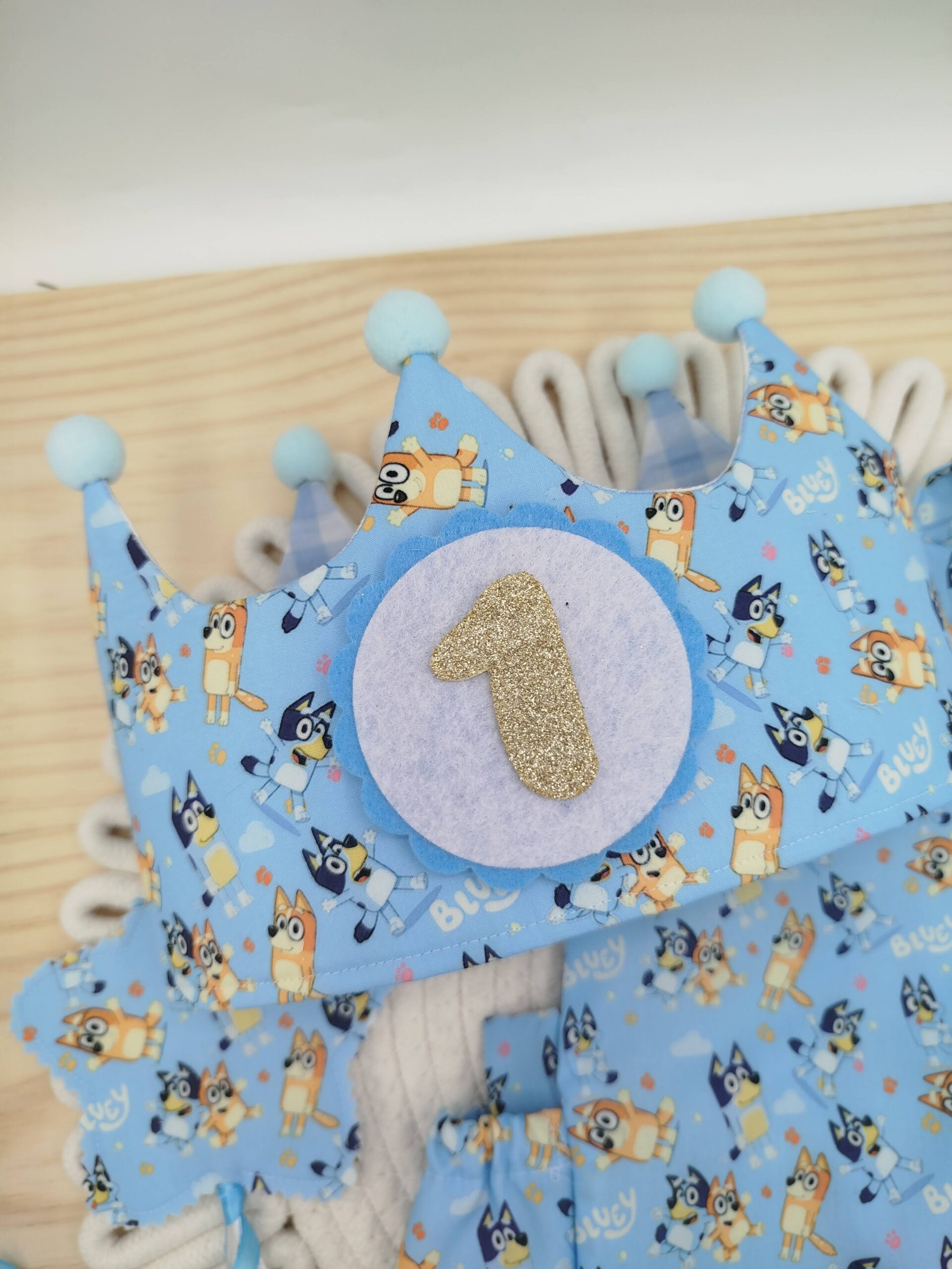 Pack cumpleaños peto BLUEY AZUL - Imagen 4