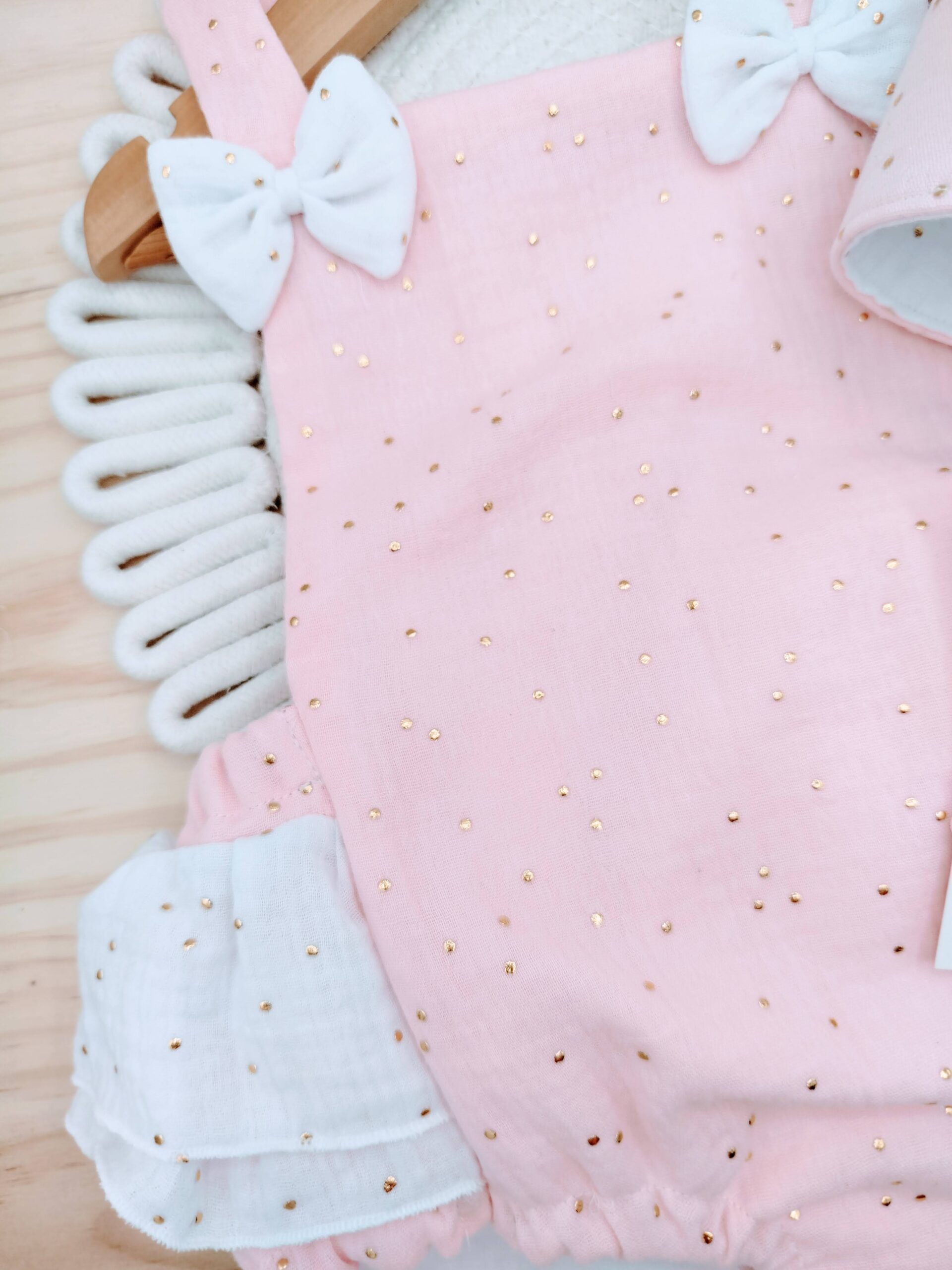 Pack cumpleaños peto doble volante, doble gasa brilli - Imagen 2