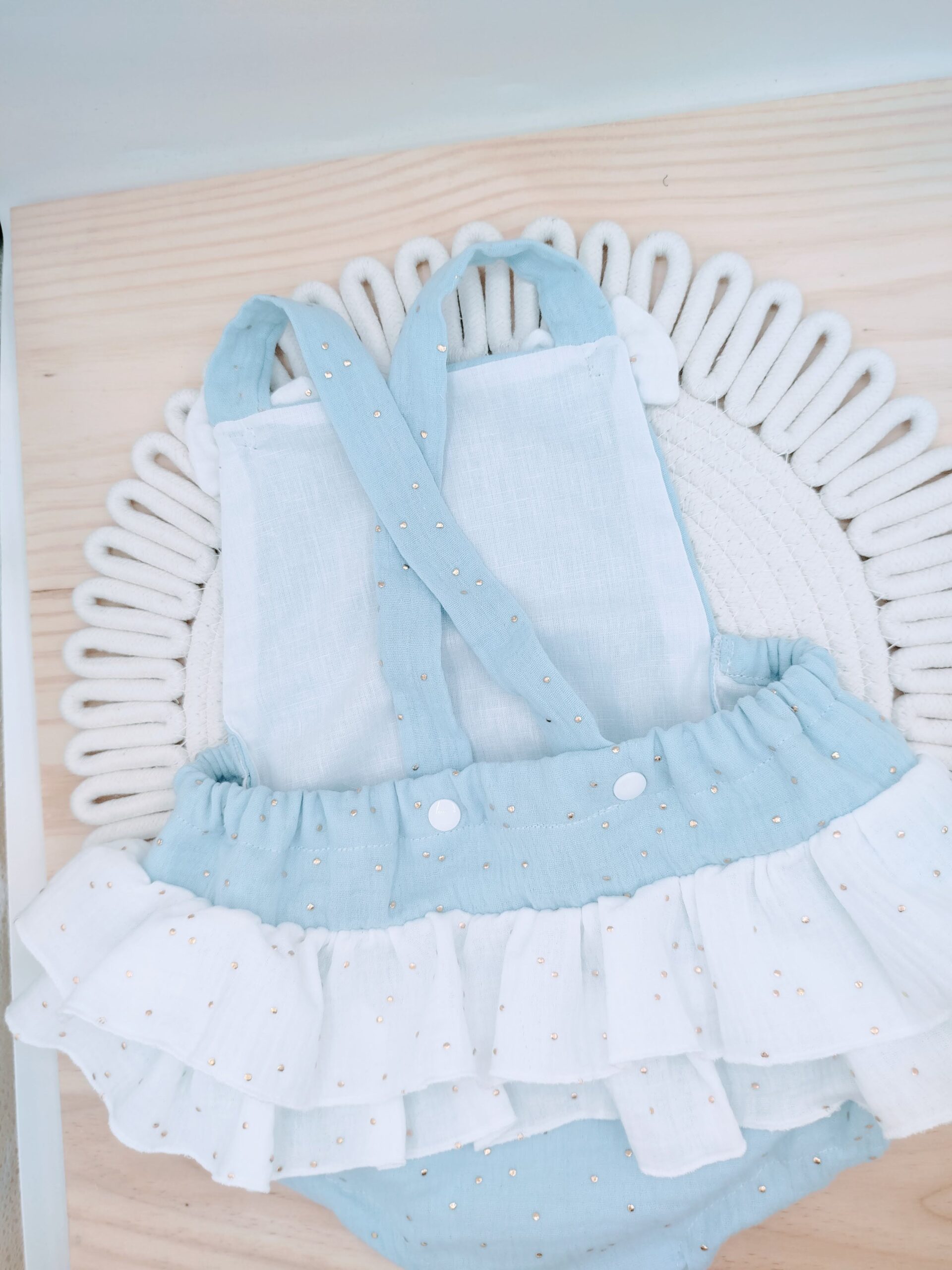 Pack cumpleaños peto doble volante, doble gasa brilli - Imagen 8