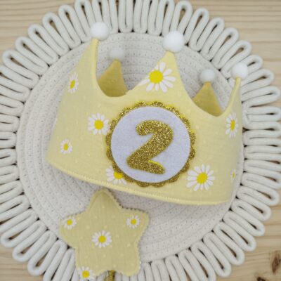 Corona de cumpleaños reversible, Margaritas