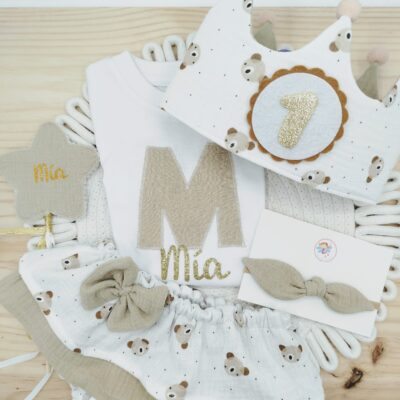 Pack cumpleaños  Teddy bear, doble volante