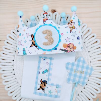 Pack cumpleaños Corona + Camiseta, Patrulla canina