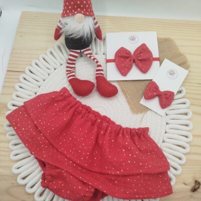 Cubre doble volante, rojo brilli