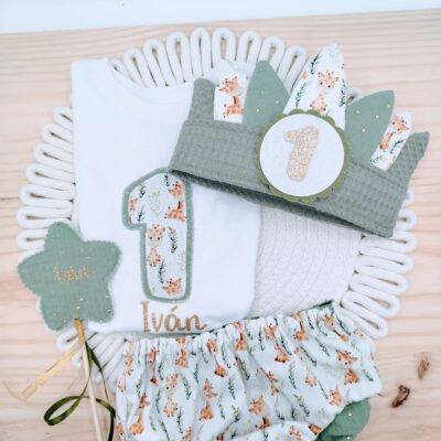 Conjunto de cumpleaños Jirafas, corona india