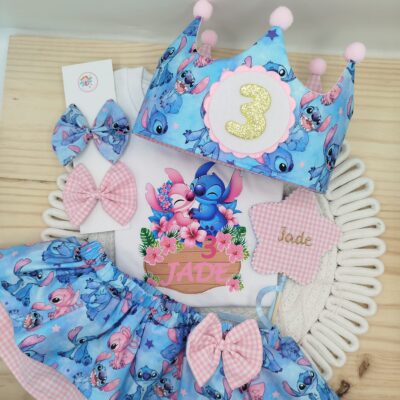 Pack cumpleaños doble volante, Stich