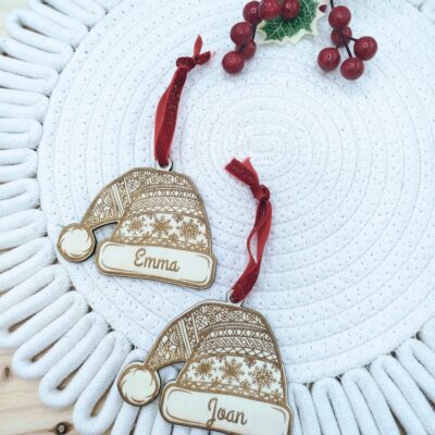 Adorno de  Navidad, Gorro personalizado.