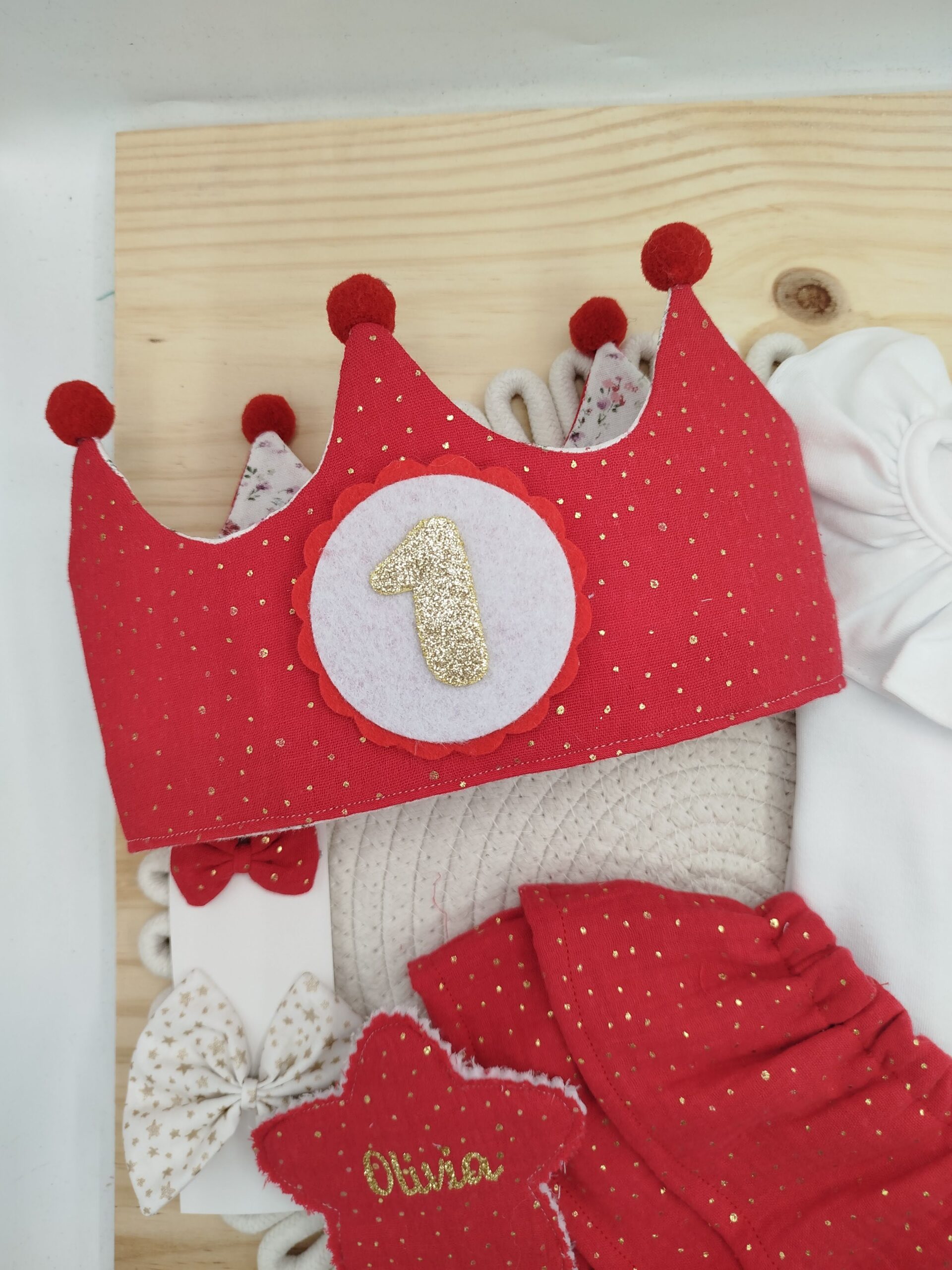 Pack cumpleaños doble volante doble gasa brilli brilli rojo - Imagen 4