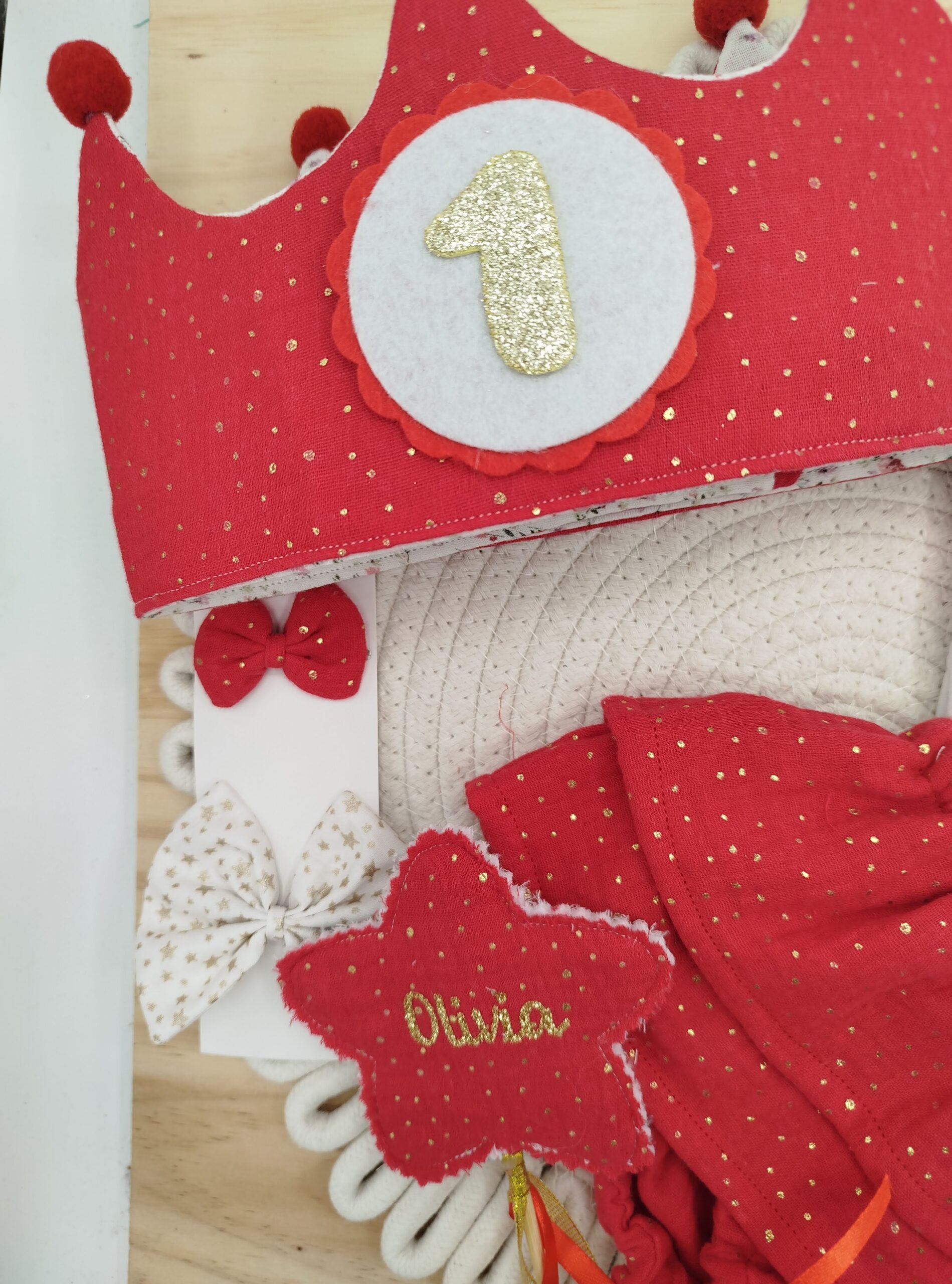 Pack cumpleaños doble volante doble gasa brilli brilli rojo - Imagen 6