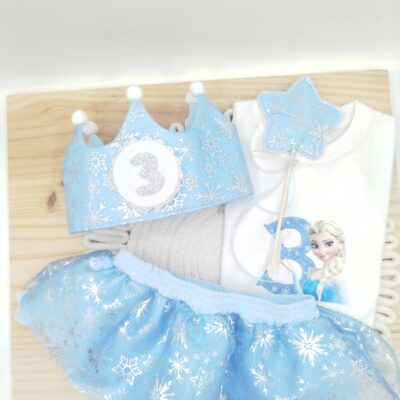 Conjunto Cumpleaños Frozen para Niña | Hecho a Mano